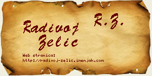 Radivoj Zelić vizit kartica